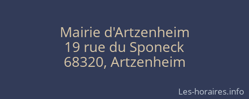 Mairie d'Artzenheim