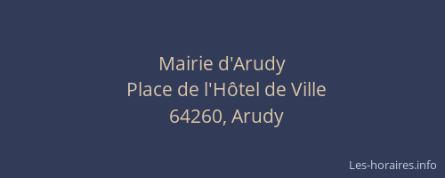 Mairie d'Arudy