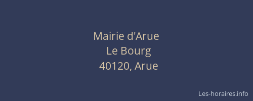 Mairie d'Arue