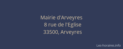 Mairie d'Arveyres