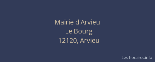 Mairie d'Arvieu