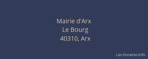 Mairie d'Arx