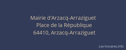 Mairie d'Arzacq-Arraziguet