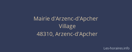 Mairie d'Arzenc-d'Apcher