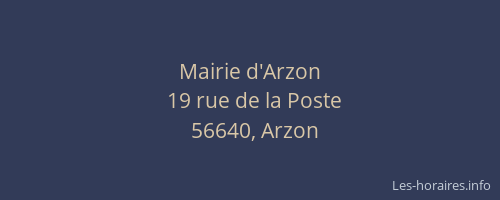 Mairie d'Arzon