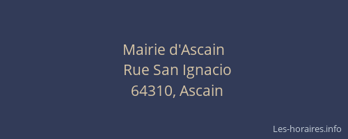 Mairie d'Ascain