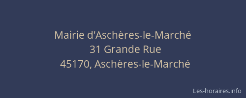Mairie d'Asch&egrave;res-le-March&eacute;
