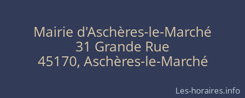 Mairie d'Aschères-le-Marché