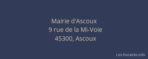 Mairie d'Ascoux
