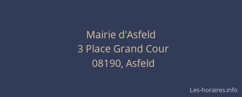 Mairie d'Asfeld