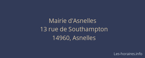 Mairie d'Asnelles