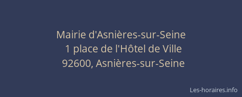 Mairie d'Asnières-sur-Seine
