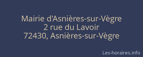 Mairie d'Asnières-sur-Vègre