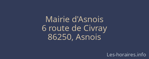 Mairie d'Asnois