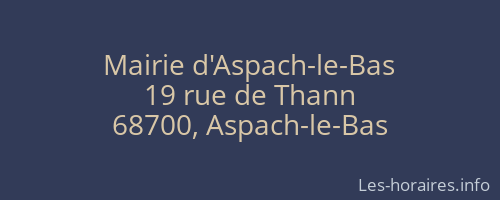 Mairie d'Aspach-le-Bas