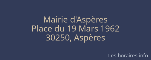 Mairie d'Aspères