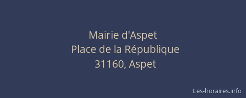 Mairie d'Aspet