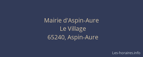 Mairie d'Aspin-Aure