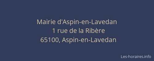 Mairie d'Aspin-en-Lavedan