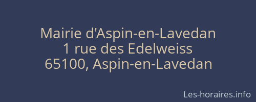 Mairie d'Aspin-en-Lavedan