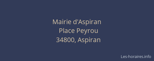 Mairie d'Aspiran