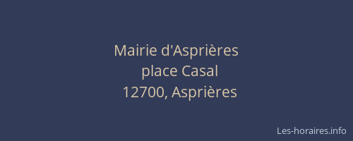 Mairie d'Aspri&egrave;res