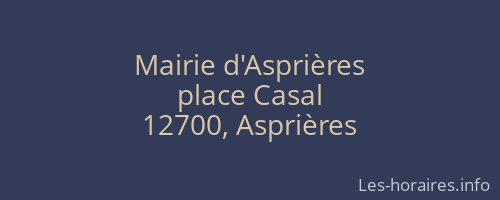 Mairie d'Asprières
