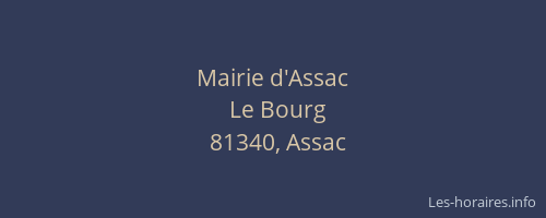 Mairie d'Assac