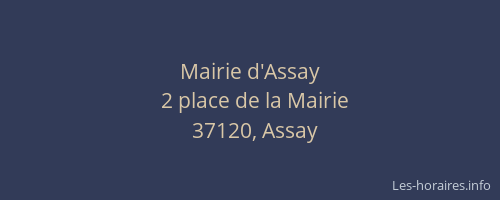 Mairie d'Assay