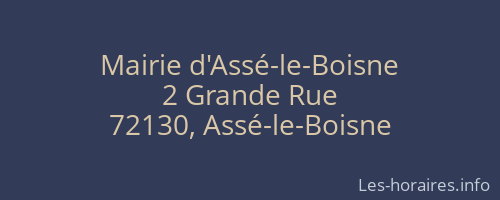 Mairie d'Assé-le-Boisne