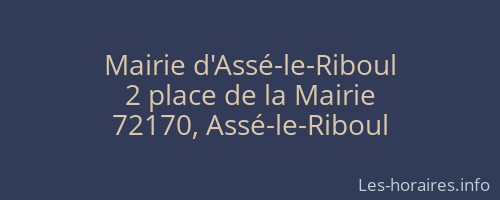 Mairie d'Assé-le-Riboul