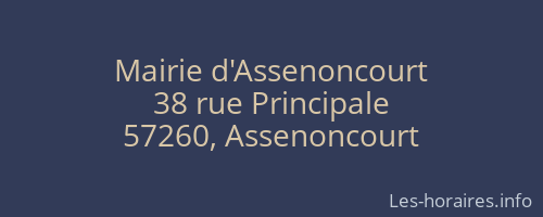 Mairie d'Assenoncourt