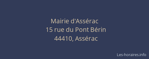 Mairie d'Assérac