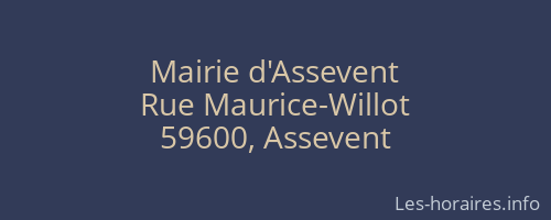 Mairie d'Assevent