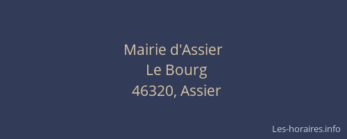 Mairie d'Assier