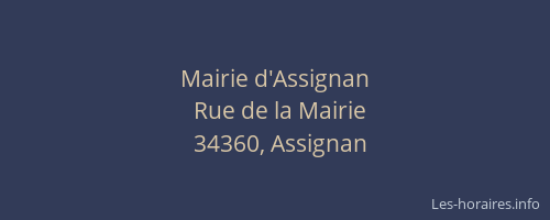 Mairie d'Assignan
