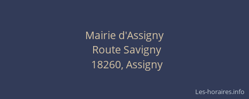 Mairie d'Assigny