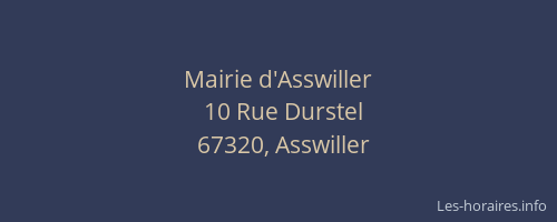 Mairie d'Asswiller