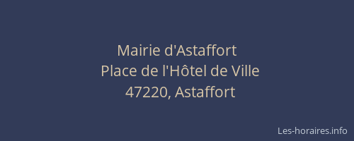 Mairie d'Astaffort