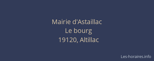 Mairie d'Astaillac