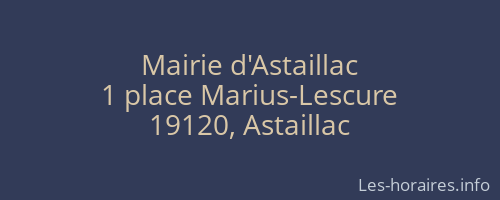 Mairie d'Astaillac