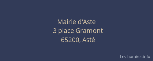 Mairie d'Aste