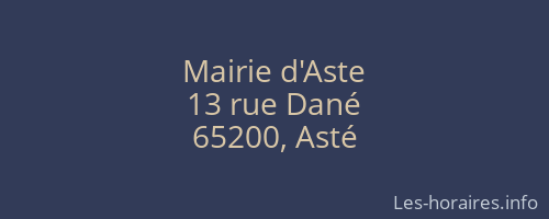 Mairie d'Aste