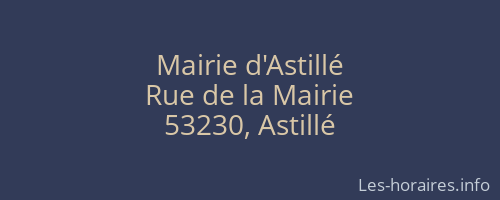 Mairie d'Astillé