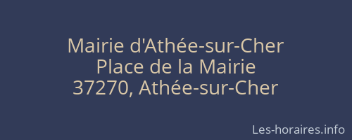 Mairie d'Athée-sur-Cher