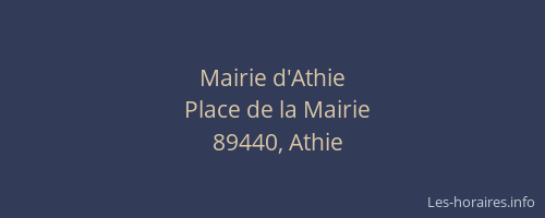 Mairie d'Athie