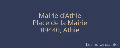 Mairie d'Athie