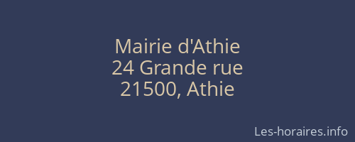 Mairie d'Athie