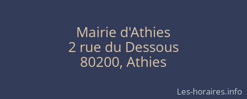 Mairie d'Athies
