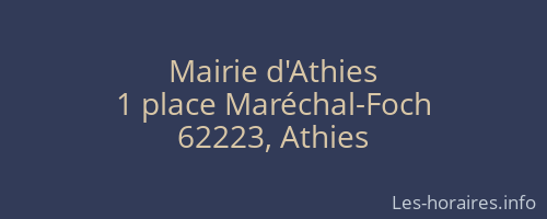 Mairie d'Athies